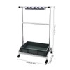Cbhfmljd Broom and Mop Holder, Movable Floor-Mounted Mop Rack Broom
