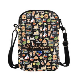 Philippines Crossbody Bag Filipino Travel Lover Gift Philippines Merchandise Gift (BLK-Philippines CB CA)
