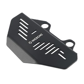 NICECNC Black Aluminum CNC Rear Brake Pump Cover Guard Compatible with Kawasaki KLR650 2008-2018, Rear Brake Master Cylinder Protector Shield, KLR 650 Accessories, Anodization