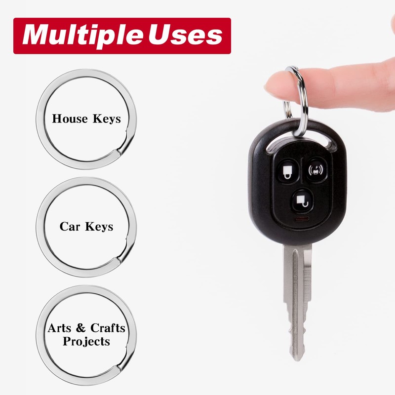 Rainspire 1 Inch/25mm Heavy Duty Key Rings, Stainless Steel Key