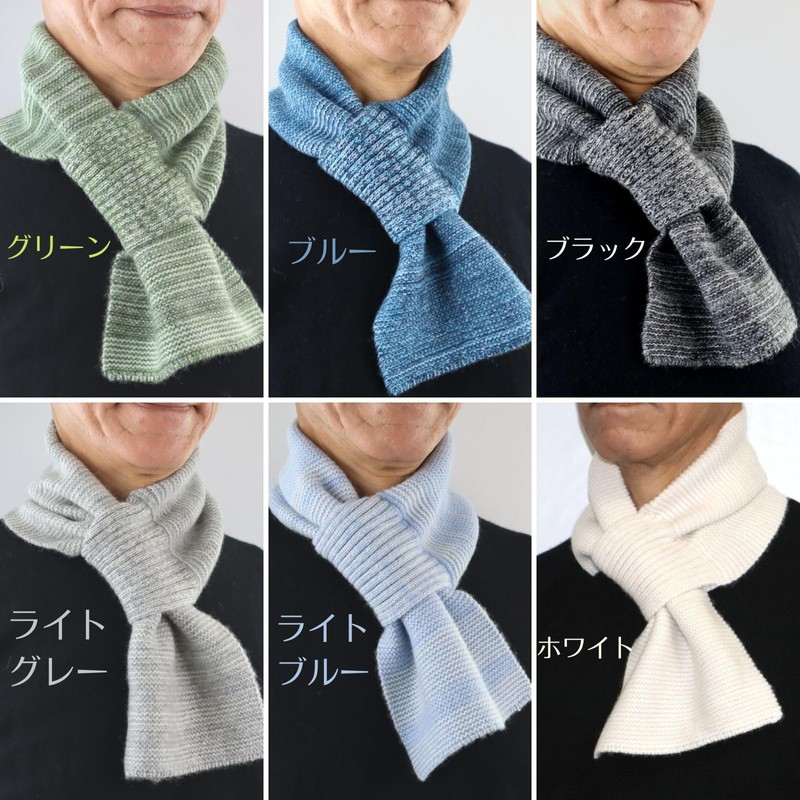 I.P.P Mini Scarf, 100% Cashmere, 2.1 oz (60 g), Lightweight,