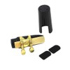 Soprano Sax Saxophone Mouthpiece Plastic with Cap Metal Buckle Reed