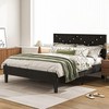 AYJOIR Queen Size Platform Bed Frame with Upholstered Headboard and