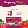 Celestial Seasonings Raspberry Zinger Herbal Tea, Caffeine Free, 20 Tea