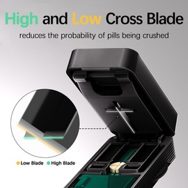 Dvches Pill Cutter Splitter for Small and Tiny Pills, 1/2 1/4 Pill Cutter for Small or Large Pills, Pill Splitter for Multiple Pills at a Time with Centering Device and Stainless Steel Blade (Green)