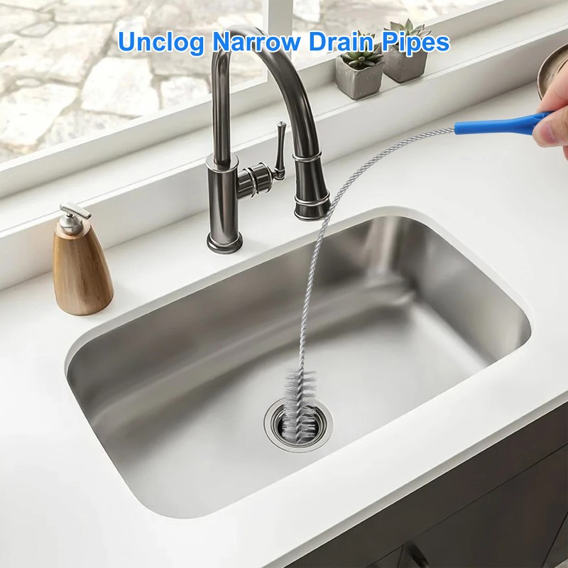 RedTagTown 3 PCS Drain Pipe Cleaning Brush Set – Flexible