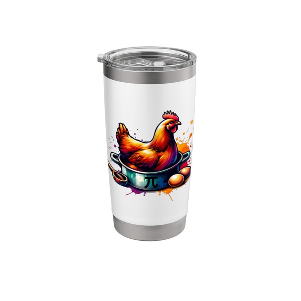 Pi 3.14 Funny Chicken Pot Pie Stainless Steel Insulated Tumbler