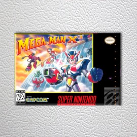 SNES - Mega Man X3 (NEW High Quality Box Art FRIDGE MAGNET)