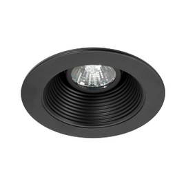 NICOR Lighting 4 inch Black Recessed Baffle Trim for MR16 Bulb (14002BK)