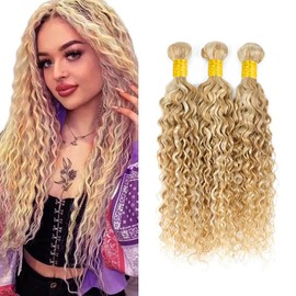 Blonde Human Hair Bundles 613 Water Wave Bundles 20 22 24 inch P27/613 Human Hair Bundle Honey Blonde Bundle