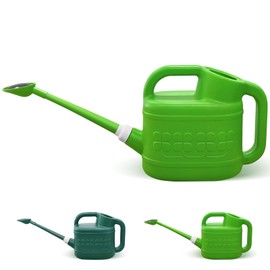 Qilebi 2 Gallon Watering Can for Outdoor Plants, Plant Watering Cans with Removable Long Spout and Stainless Steel Sprinkler Head, Large Plastic Watering Can for Garden Flowers Plants Light Green