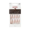 KISS UÑAS POSTIZAS GLUE ON LARGAS ESTILO FRENCH CON GEL