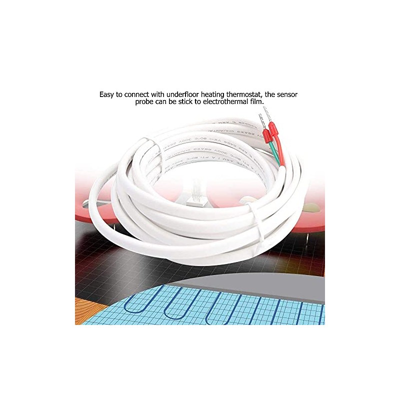 FTVOGUE 3 Meters Underfloor Heating Probe Floor Temperature Sensor Probe
