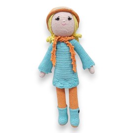 Threads | Grace, Handmade Crochet Stuffed Doll, Best Soft Toys for Girls & Boys, 14 inches, Perfect Size for Kids, Eco-Friendly & Sustainable Decor and Gifting Item
