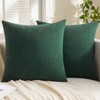 MIULEE Dark Green Couch Pillow Covers 20x20 Inch, Set of
