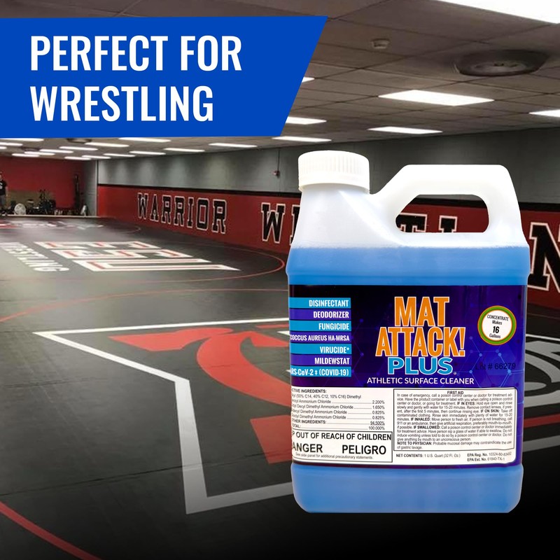 Dollamur Mat Attack! PLUS® Gym & Yoga Mat Cleaner, Hygienic