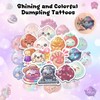 180PCS Squishy Temporary Tattoos, Dumpling Party Favor, 60 Styles