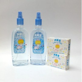Para Mi Bebe Spray Cologne 8.3 fl oz with 2 Baby Soap Bar 3.5 oz - Lot of 2