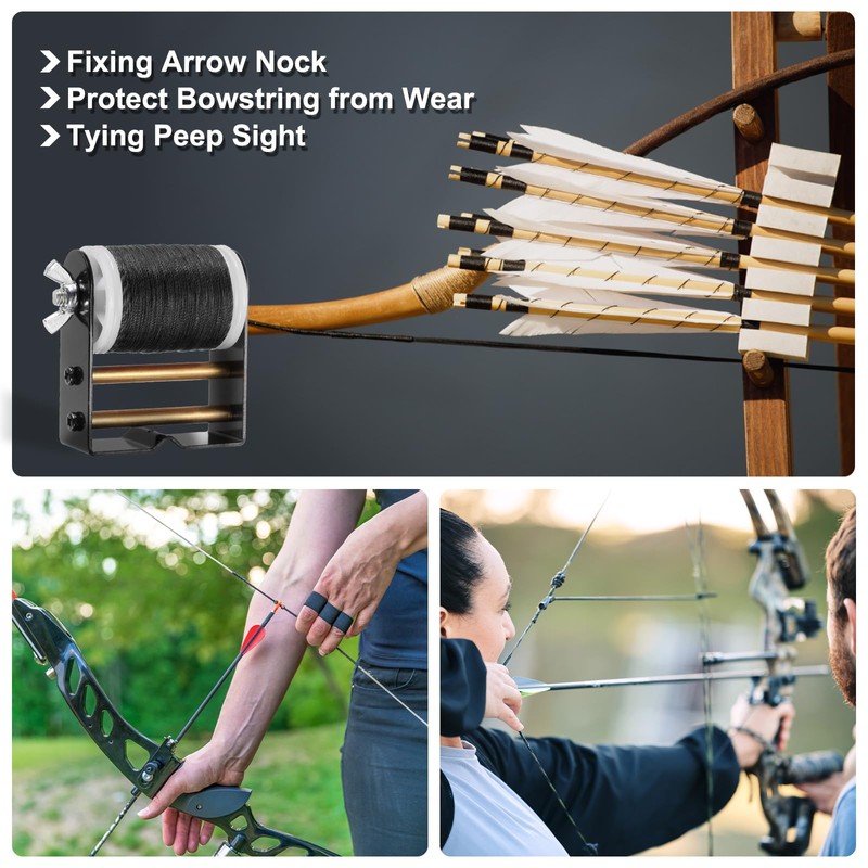 PATIKIL Archery Bow String Serving Thread Jig 131 Yard/120M, 0.02"