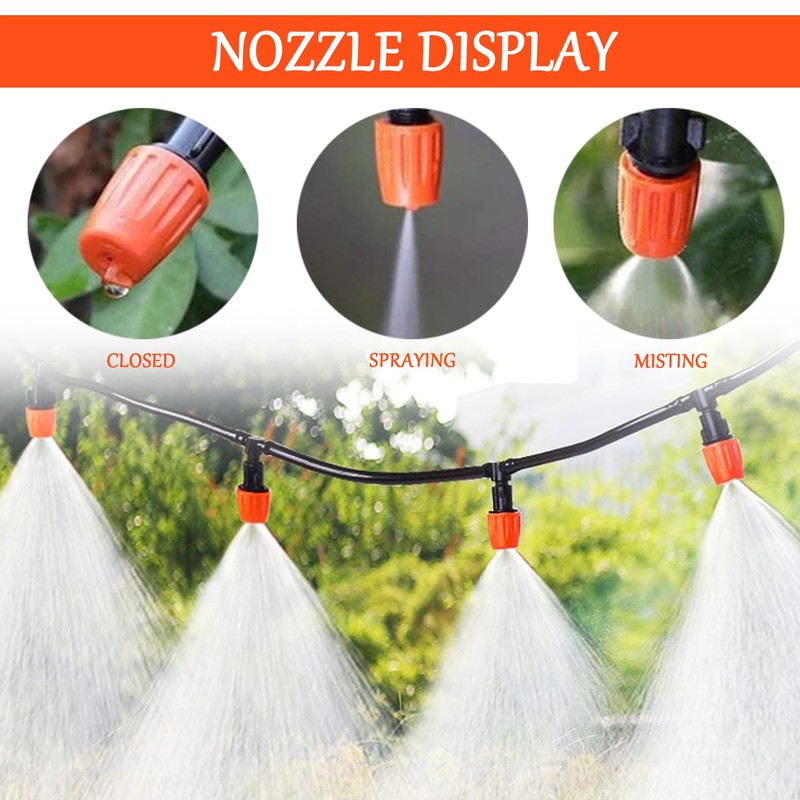40 Pieces Watering Dripper with T-Joints, Adjustable Micro Drip Irrigation,