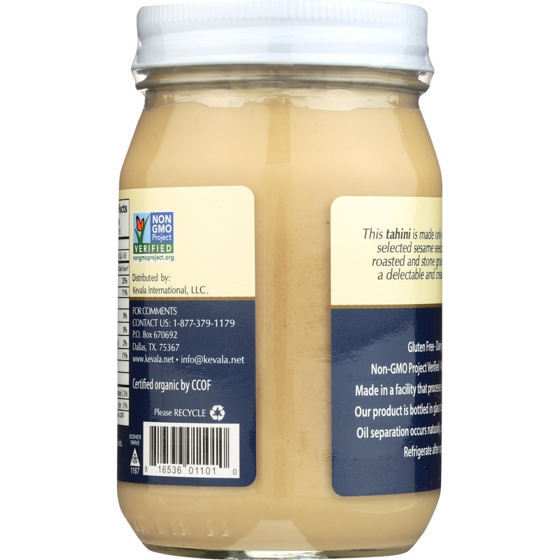 Kevala Organic Sesame Tahini – USDA Organic, Non‑GMO Project Verified