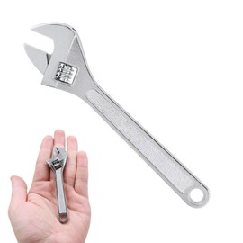 Grosion 4-Inch Small Adjustable Spanner,Mini Adjustable Spanner,Compact Adjustable Wrench,Portable Design,Lightweight and Durable,for Mechanical,Car and Bike Repairs