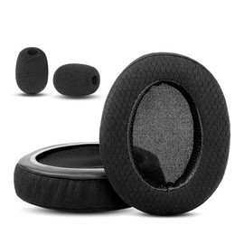 HTINDUSTRY Earpads Replacement Cushion Compatible with HyperX Cloud (CloudX) Stinger Core Wireless / 7.1 Gaming Headset Ear pads with Breathable Fabric/High Density Foam