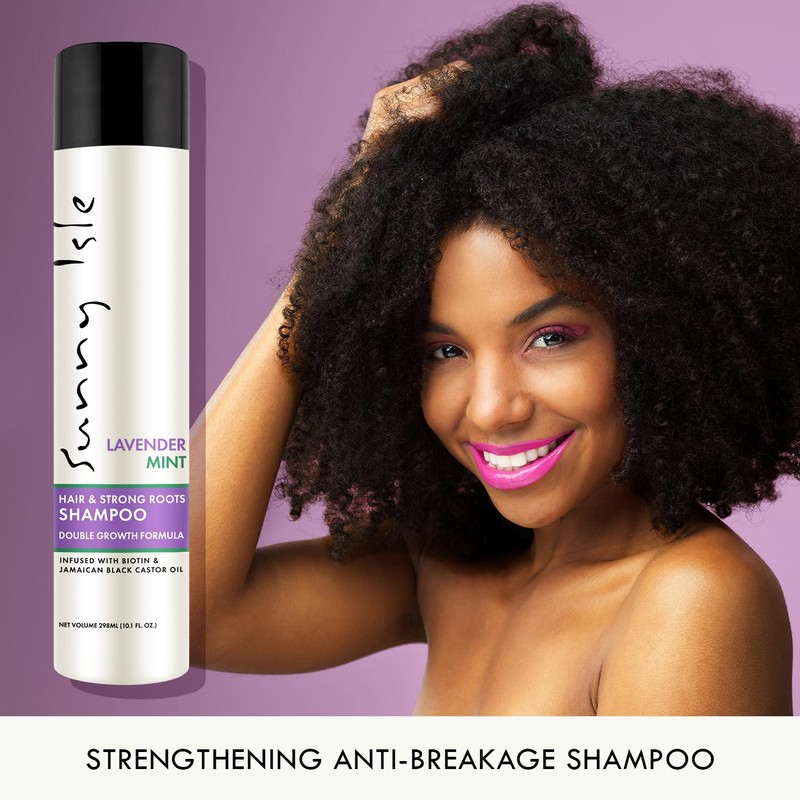 Sunny Isle Lavender Mint Hair and Strong Roots Shampoo 10.1oz