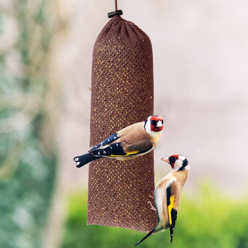 Weewooday 6 Pieces Finch Sock Feeder, Thistle Seed Sock Bird
