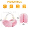 GNEGNI Women Foldable Earmuff, Winter Faux Fur Ear Muffs Fluffy