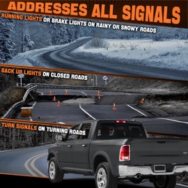 Autoverve Tail Lights Fit Dodge Ram 2013-2015 2016 2017 2018 Ram 2500 3500 2014-2018 Rear LED Brake Back Up Cover Taillights Lens Assembly Left Driver Side CH2800202 68093079AC(Lamp Included)