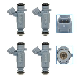 INEEDUP Matched Flow Fuel Injector Parts fit for 01-06 for Hyundai for Santa Fe 99-04 for Hyundai for Sonata 04-06 for Kia foRamanti 2002-06 for Kia for Optima,4 Pcs 4 Holes 35310-38010 Injectors