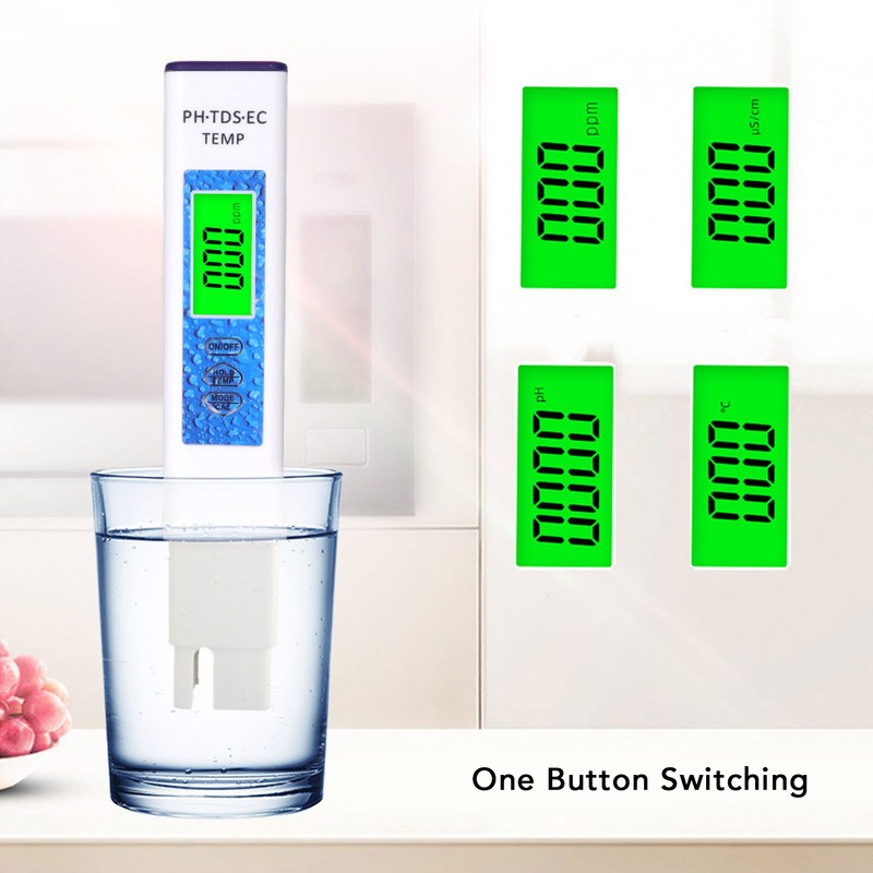Water Quality Tester 4 in 1 PH EC TDS TEMP