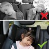 LED ATOMANT Leather Car Headrest Neck Cushion Adjustable Car Seat