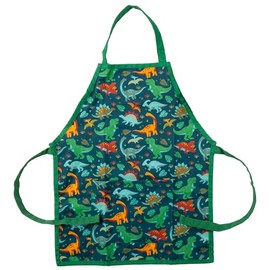 Stephen Joseph, Adjustable Toddler Activity Gardening Apron, Kids Kitchen Aprons with Front Pocket for Girls and Boys, Apron for Painting Baking Artist Washable Lightweight, Dino