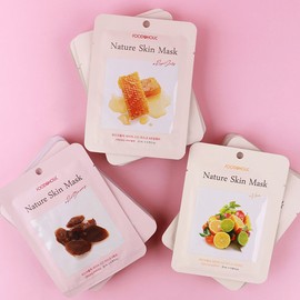 Food Aholic (30 Sheets) Nature Skin Firming Mask Pack (Royal, Red Ginseng, Vitamin) / (30매)네이처스킨 탄력 마스크팩(로얄.홍삼.비타민)