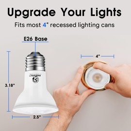 Energetic 4 Pack PAR20 LED Bulbs 50W Equivalent 5W Dimmable, 5000K Daylight 460 Lumen E26 Medium Base Indoor Outdoor Spot Light Bulb Flood Light Bulb