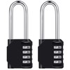 2 Pack 2.6in Long Combination Padlock, Waterproof 4 Digit Combination