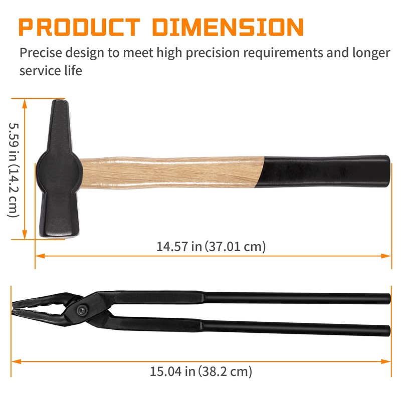 Bonbo Blacksmith Tool Set Includes Wolf Jaw Tongs Blacksmith Tongs