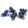 50Pcs 3‑Way Pneumatic Connector Quick PU Tube Hose Push in