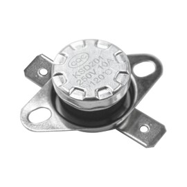 HOLEPU KSD201 120-0 Microwave Thermostat Thermal Fuse for GE, Normally Closed Temperature Control Switch for Microwave Oven