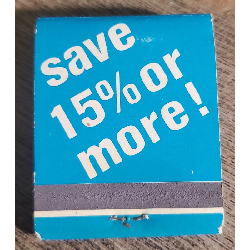 VNTG&RARE Matchbook Smart Owl Commissary red, white & light blue
