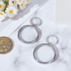 PLIGREAT 2 Pcs AA Coin Holder Keychain, Stainless Steel Coin