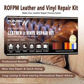 LIKFCBOND Leather Repair Cream, Faux Leather Repair Kit, 10 Colours Leather Repair Kit for Leather Sofa, Car Seats, Furniture, Coats, Leather Jacket, Leather Care (10 Colours)