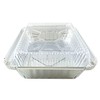 PACTOGO 2 lb. Oblong Aluminum Foil Take-Out Pan with Clear