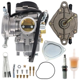 Carbpro 13200-20B01 Carburetor Carb for Suzuki LT-F250 LTF250 Quadrunner 250 2X4 4X4 2000 2001 2002 LTF300F 4X4 With matching fuel pump Replace for 13200-20B00
