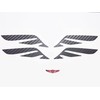 Hood Trunk Wing Emblem Carbon Sticker 2PC & Wing Metal
