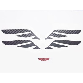 Hood Trunk Wing Emblem Carbon Sticker 2PC & Wing Metal Sticker For Hyundai Genesis G80