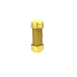 CMI Inc 3/4 Push Check Valve Brass, 3/4 inch X 3/4 inch, Push-to-Connect, For Copper, PEX, CPVC, Pipe Fittings