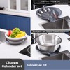 Cluren Collapsible Colander Set with Universal Draining Tray | 3-Pack